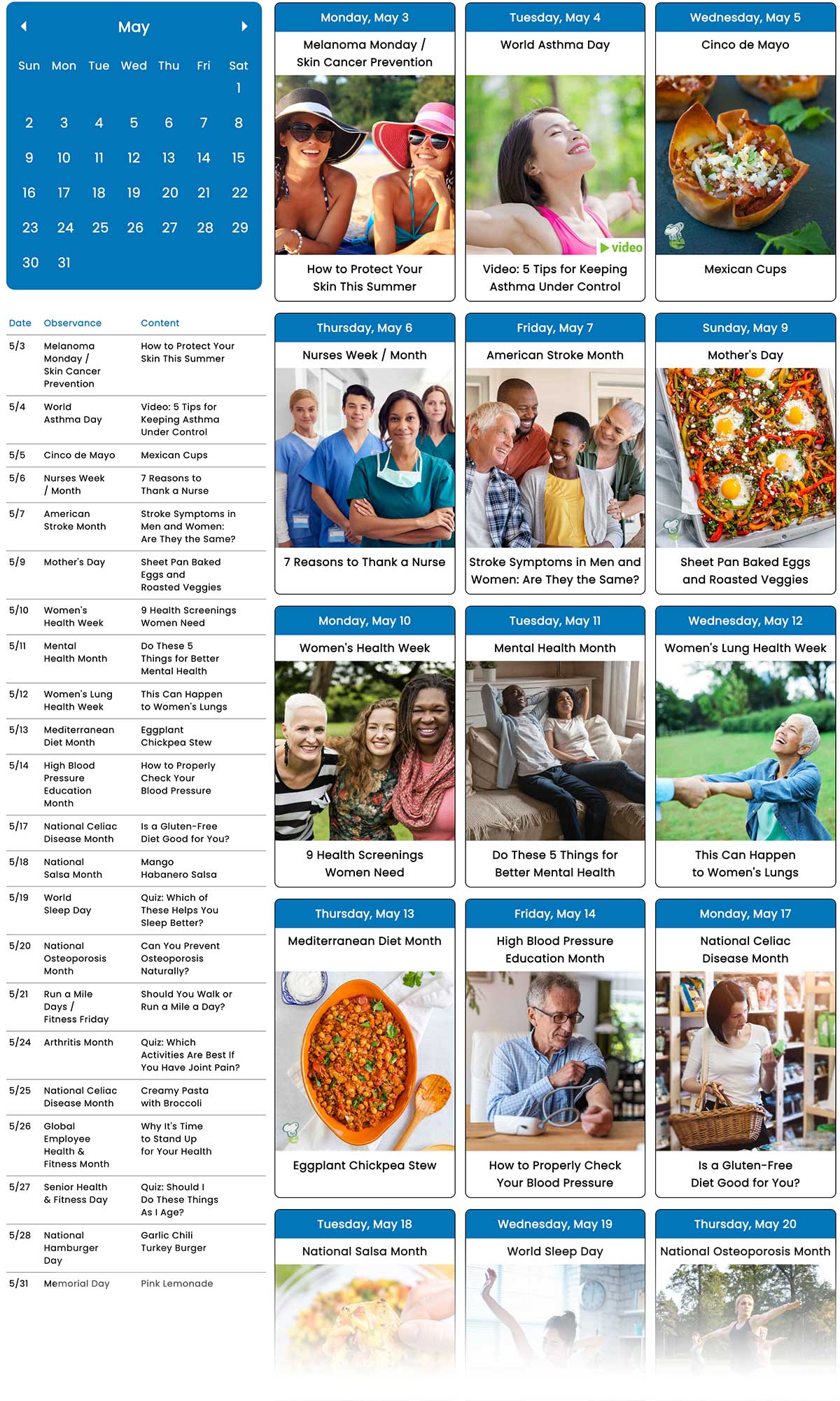 May Social Media Planner May Social Media Planner