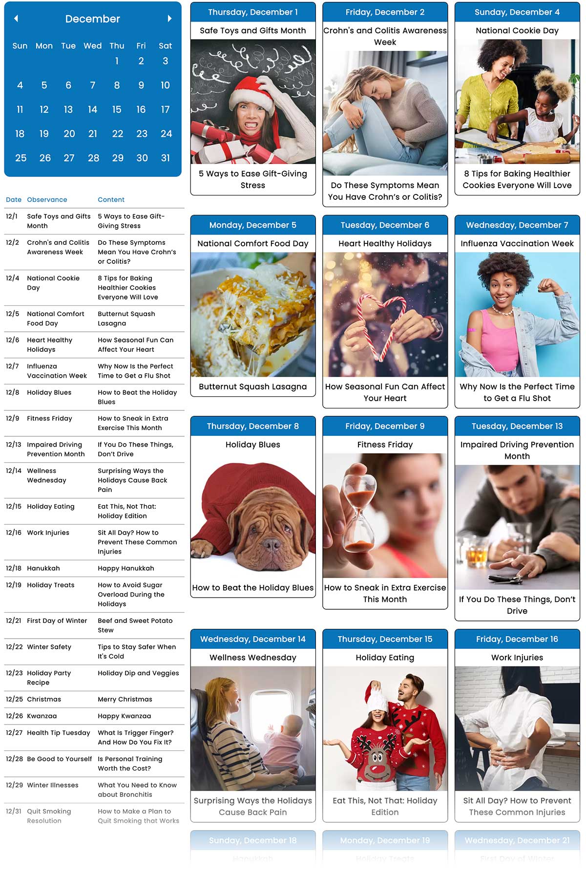 December Social Media Guide