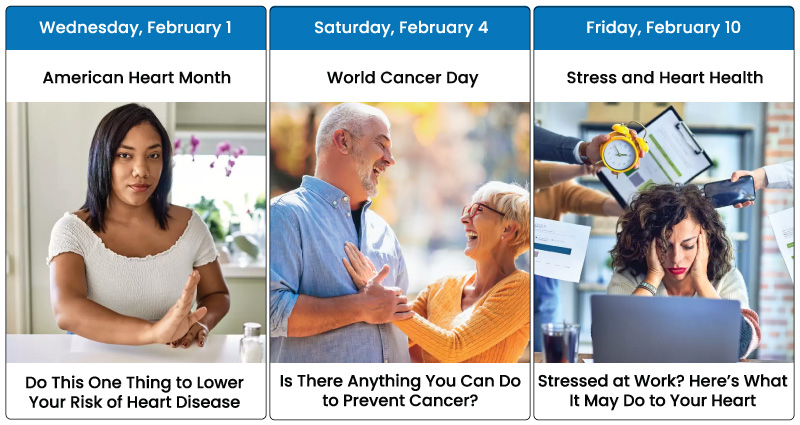February Health Days Calendar