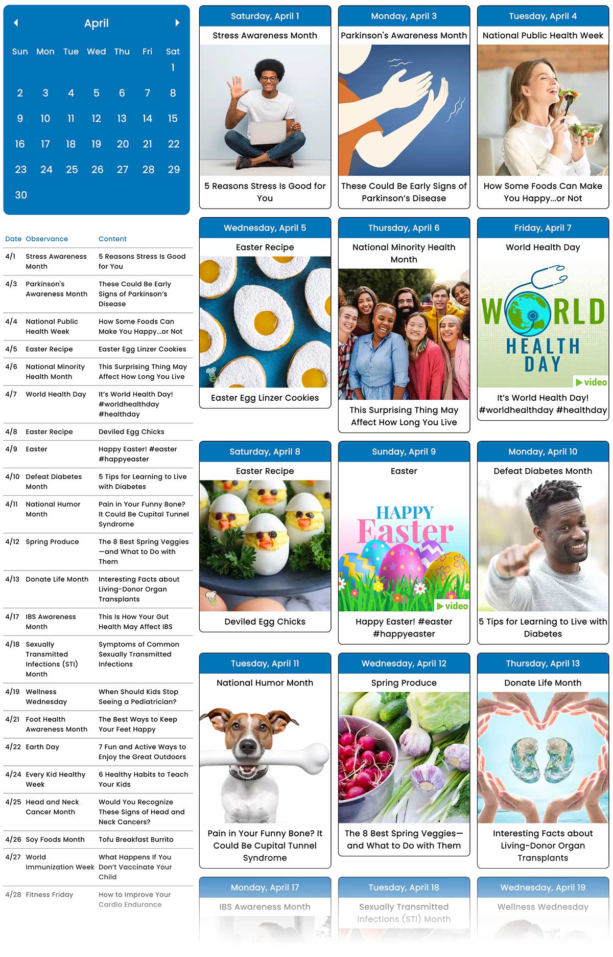 April Social Media Guide