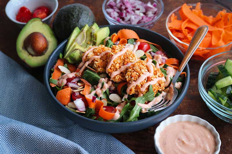 Health eCooks Bang Bang Shrimp Salad