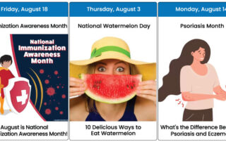 Celebrate August 2023 Health Days Calendar