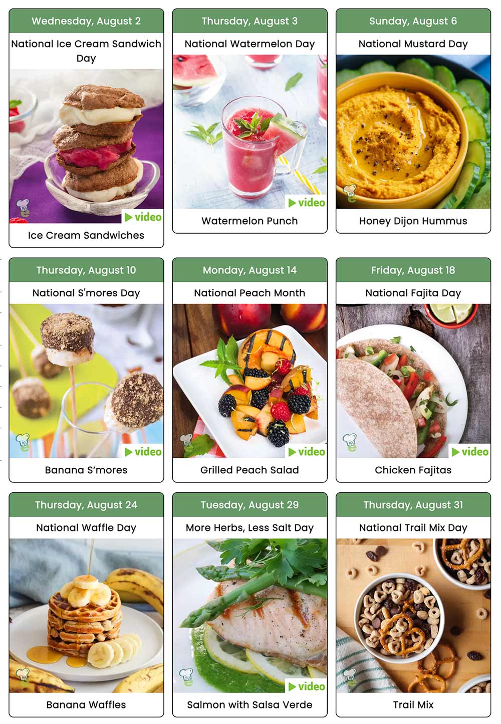 National Food Days for Marketing Baldwin Publishing