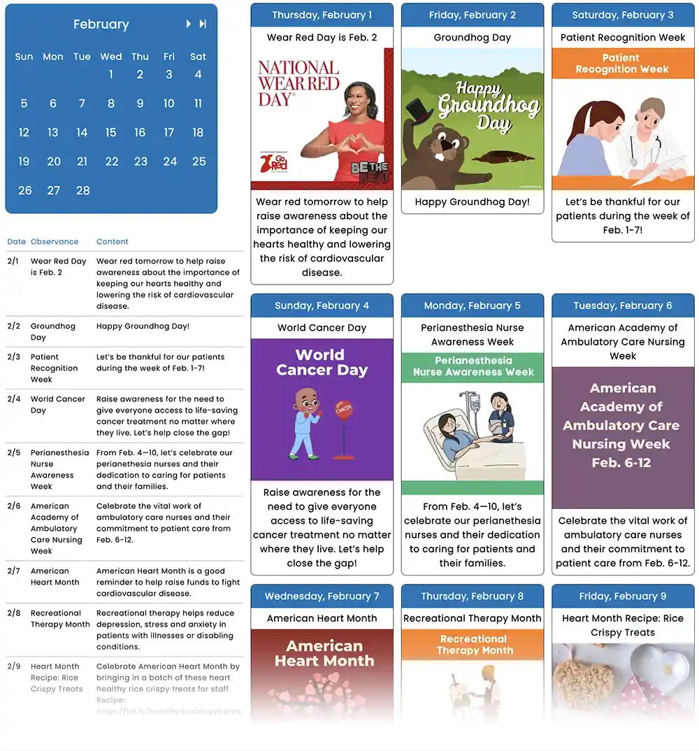 2024 Health Employee Calendar