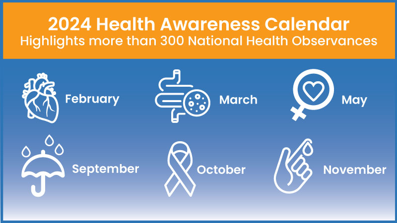 National Health Observances 2024 Image To U