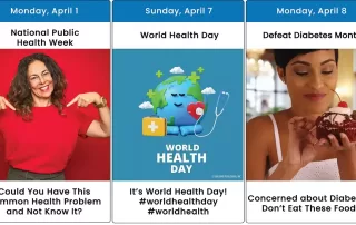 Images and graphics for April 2024 national health observances