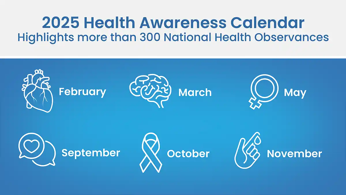 2025 Health Awareness Calendar | Baldwin Publishing