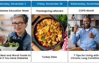 ): Images and graphics for health awareness days in November 2025