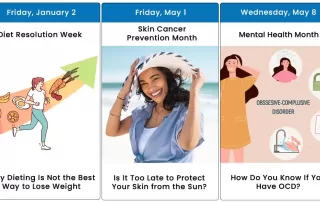 Images and graphics for 2026 health awareness days