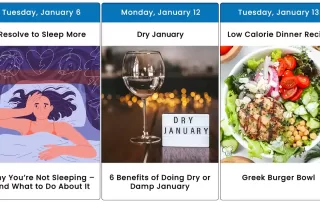 Images and graphics for January 2026 health awareness days