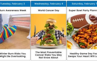 Images and graphics for February 2026 health awareness days