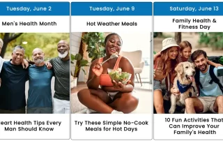 Images and graphics for June 2026 health awareness days