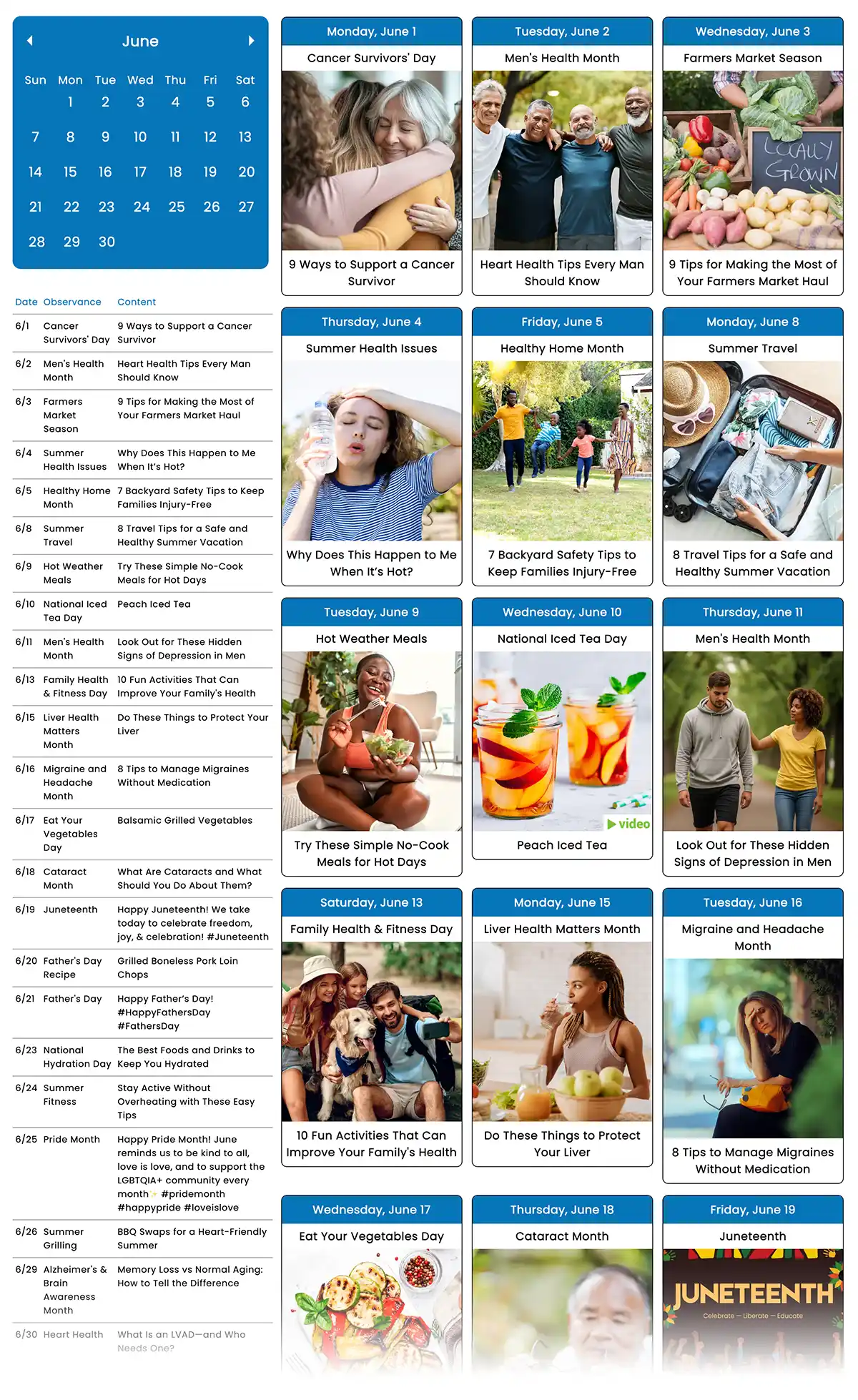 June 2026 Social Media Planner