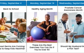 Images and graphics for September 2026 health awareness days